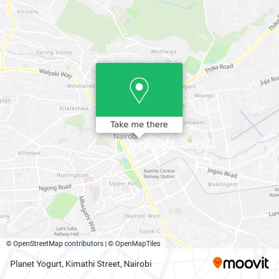 Planet Yogurt, Kimathi Street map