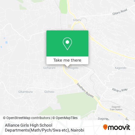 Alliance Girls High School Departments(Math / Pych / Swa etc) map