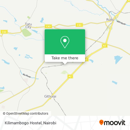 Kilimambogo Hostel map