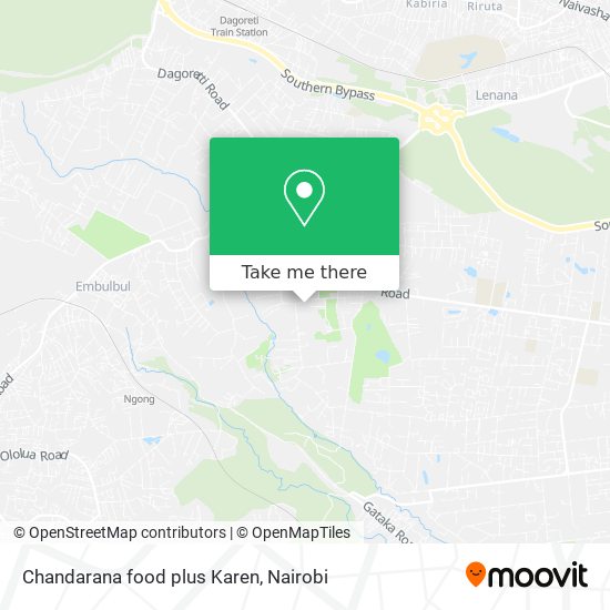 Chandarana food plus Karen map