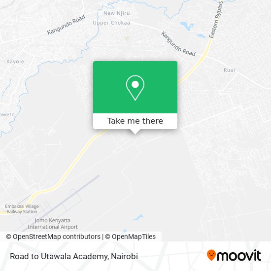 Road to Utawala Academy map