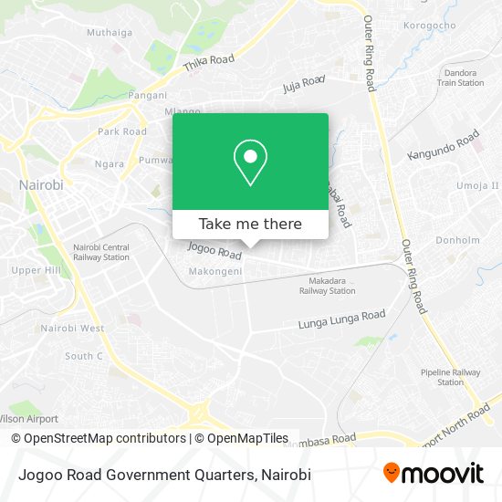 Jogoo Road Government Quarters map