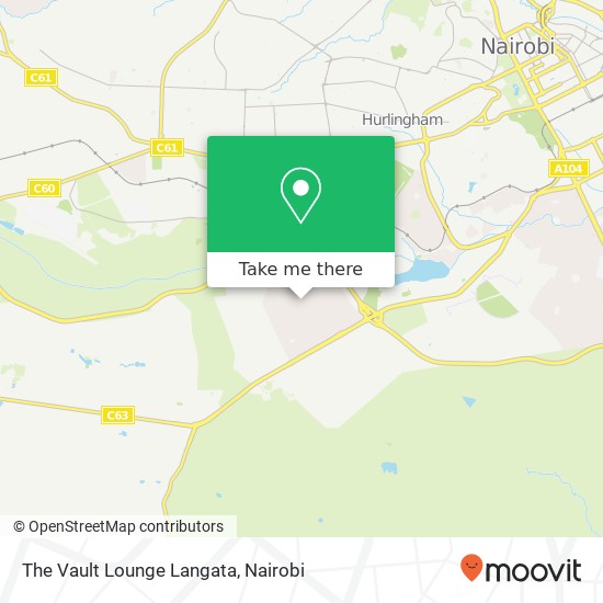 The Vault Lounge Langata map