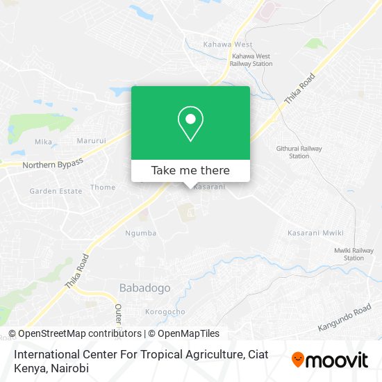 International Center For Tropical Agriculture, Ciat Kenya map