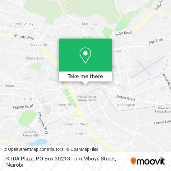 KTDA Plaza, P.O Box 30213 Tom Mboya Street map