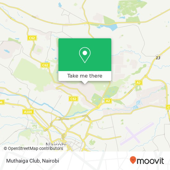 Muthaiga Club map