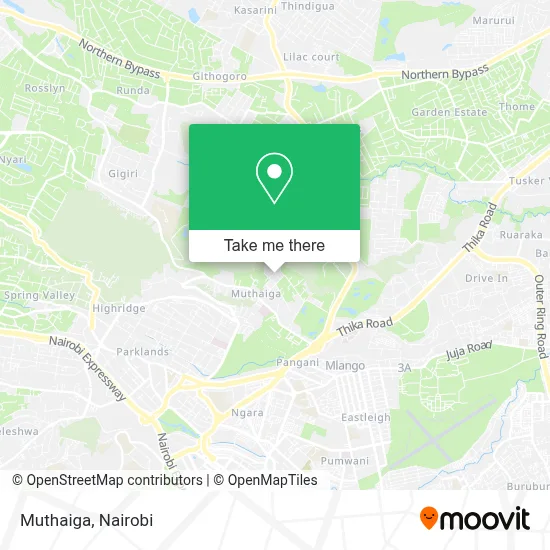 Muthaiga map