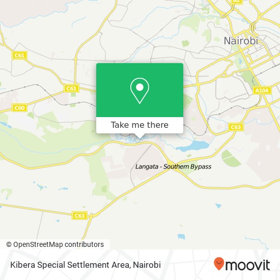 Kibera Special Settlement Area map