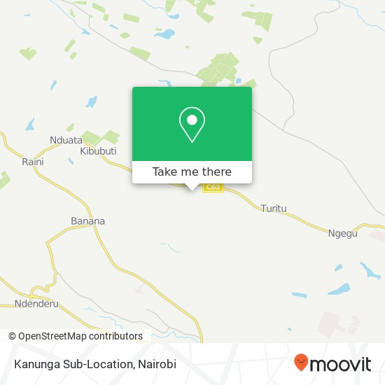 Kanunga Sub-Location map