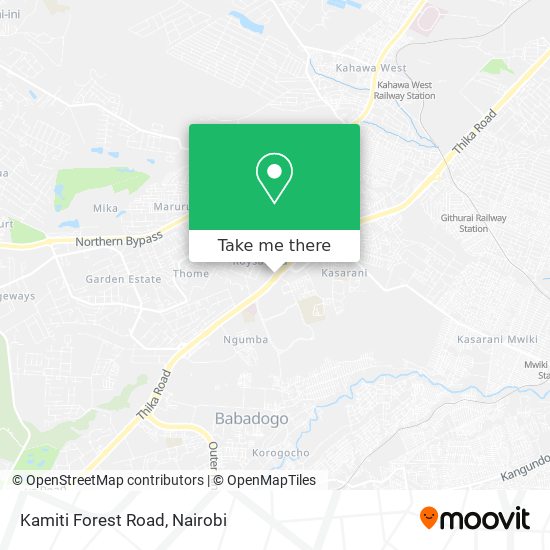 Kamiti Forest Road map