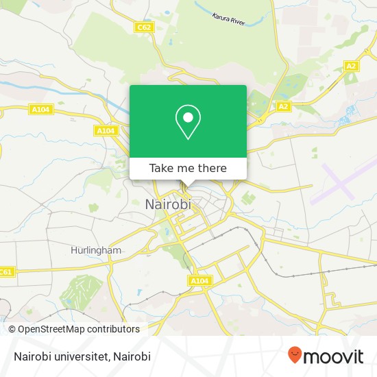 Nairobi universitet map