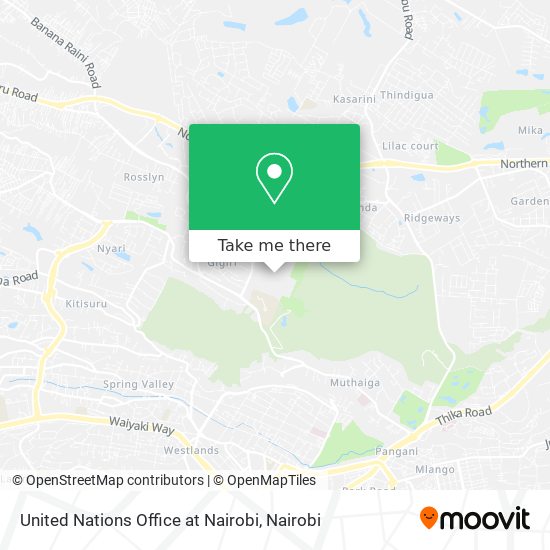 United Nations Office at Nairobi map