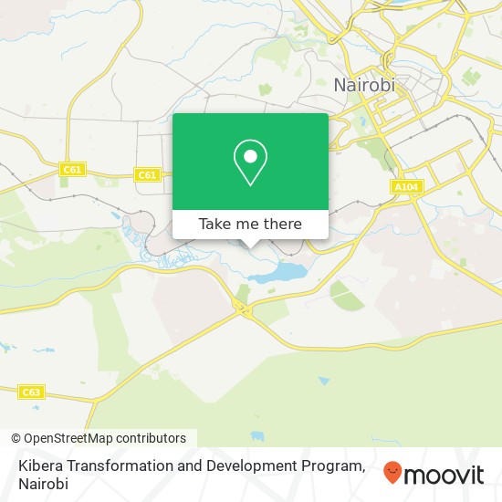 Kibera Transformation and Development Program map