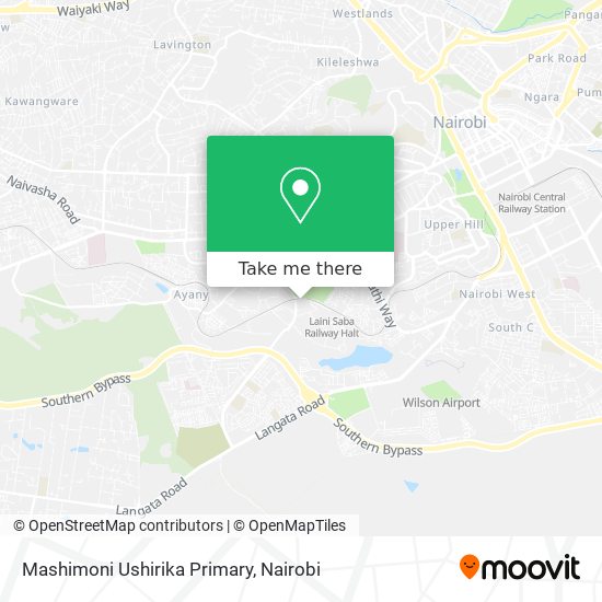 Mashimoni Ushirika Primary map