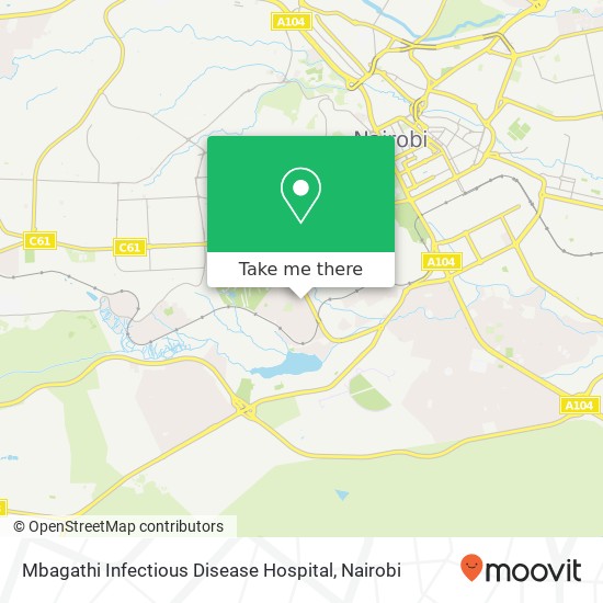 Mbagathi Infectious Disease Hospital map