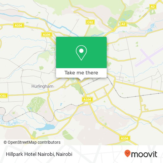 Hillpark Hotel Nairobi map