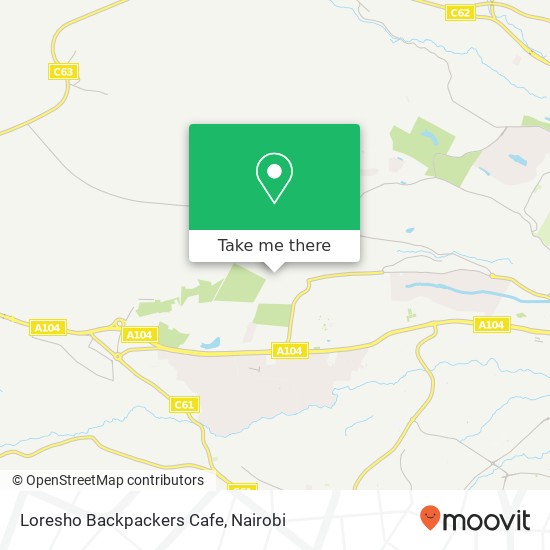 Loresho Backpackers Cafe map