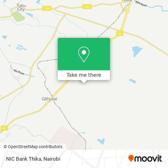 NIC Bank Thika map