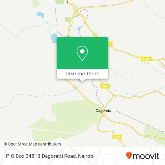 P. O Box 24813 Dagoretti Road map