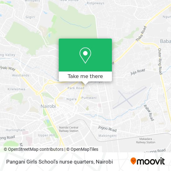 Pangani Girls School's nurse quarters map