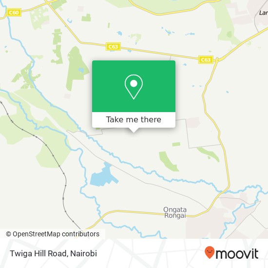 Twiga Hill Road map