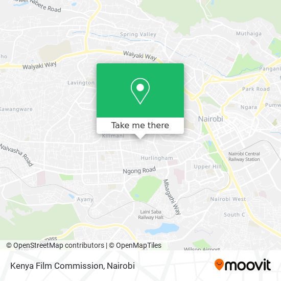 Kenya Film Commission map