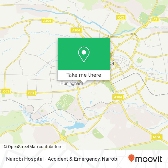 Nairobi Hospital - Accident & Emergency map