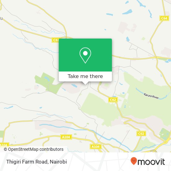 Thigiri Farm Road map