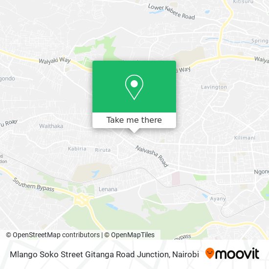 Mlango Soko Street Gitanga Road Junction map