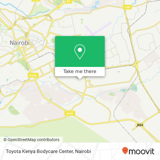 Toyota Kenya Bodycare Center map