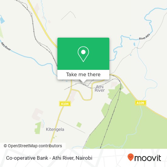 Co-operative Bank - Athi River map