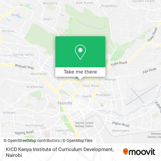 KICD Kenya Institute of Curriculum Development map