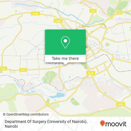 Department Of Surgery (University of Nairobi) map