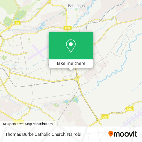 Thomas Burke Catholic Church map