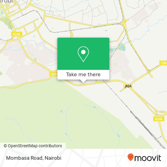 Mombasa Road map