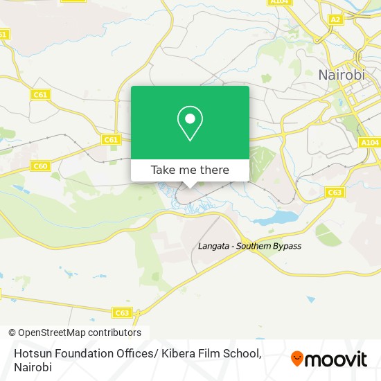 Hotsun Foundation Offices/ Kibera Film School map