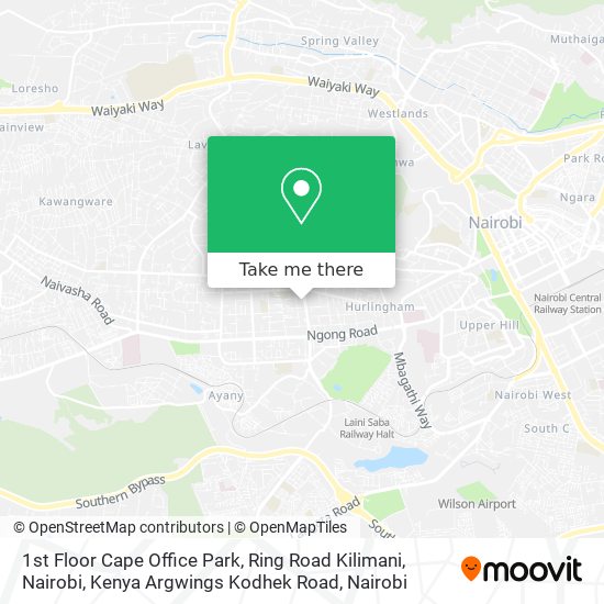 1st Floor Cape Office Park, Ring Road Kilimani, Nairobi, Kenya Argwings Kodhek Road map