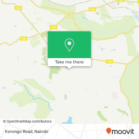 Korongo Road map