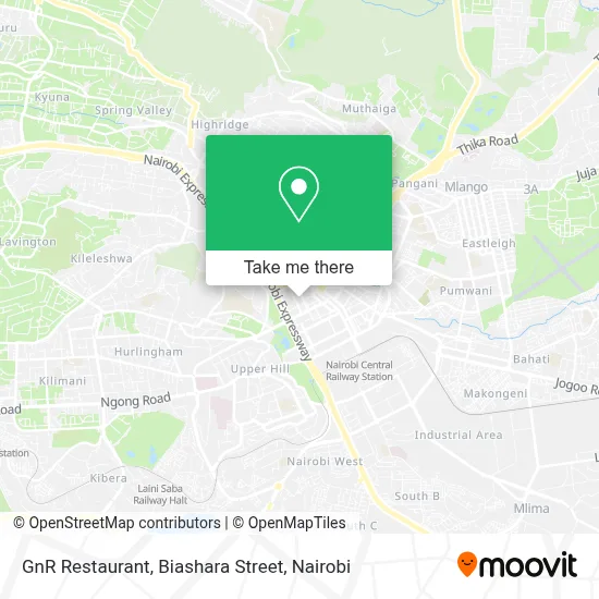 GnR Restaurant, Biashara Street map
