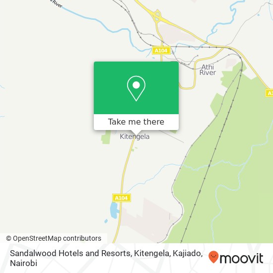 Sandalwood Hotels and Resorts, Kitengela, Kajiado map
