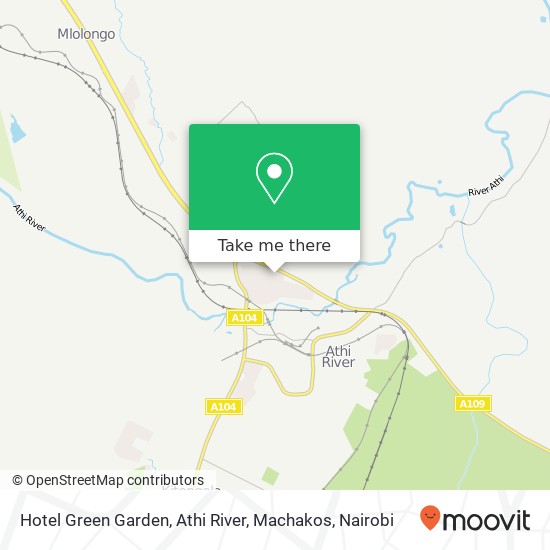 Hotel Green Garden, Athi River, Machakos map