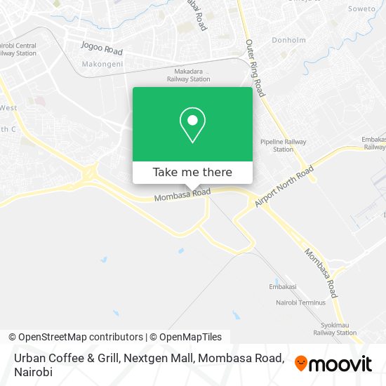 Urban Coffee & Grill, Nextgen Mall, Mombasa Road map