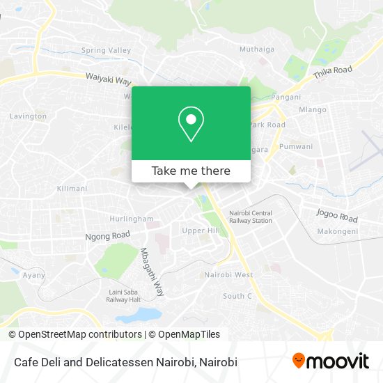 Cafe Deli and Delicatessen Nairobi map