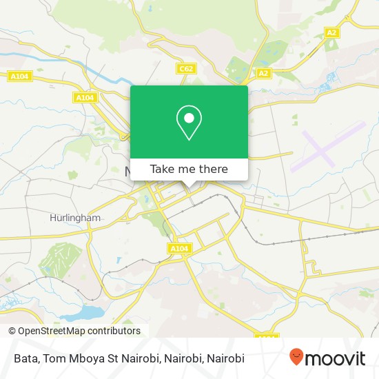 Bata, Tom Mboya St Nairobi, Nairobi map