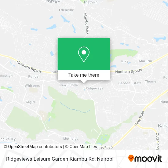 Ridgeviews Leisure Garden Kiambu Rd map
