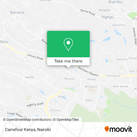 Carrefour Kenya map