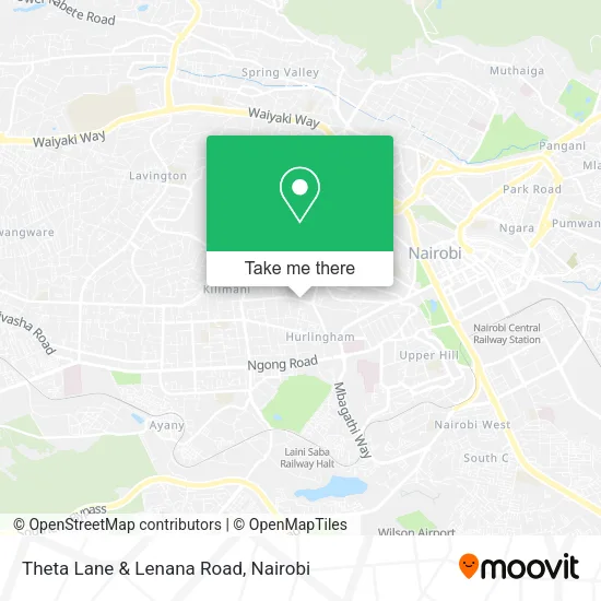 Theta Lane & Lenana Road map