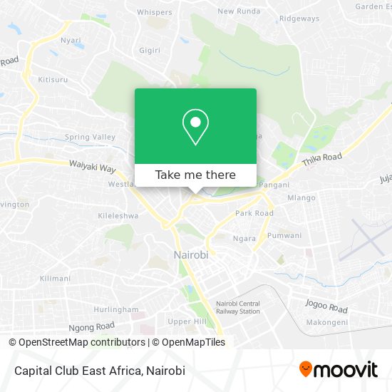 Capital Club East Africa map