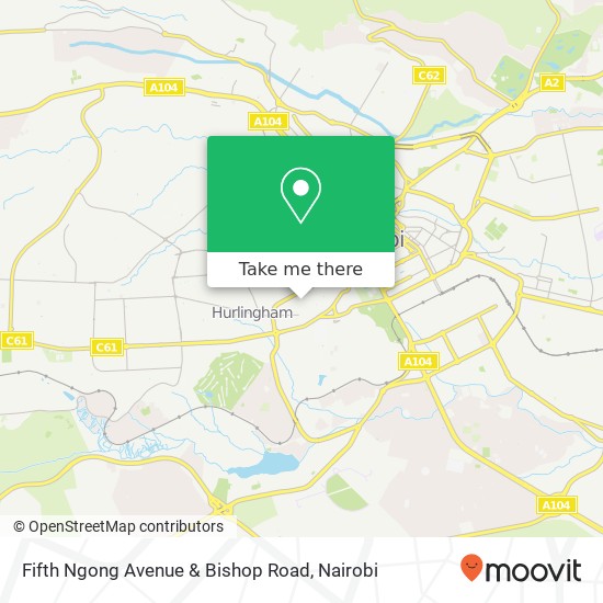 Fifth Ngong Avenue & Bishop Road map