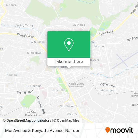 Moi Avenue & Kenyatta Avenue map